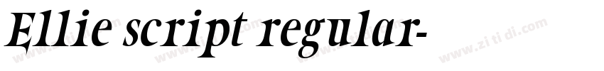 Ellie script regular字体转换
